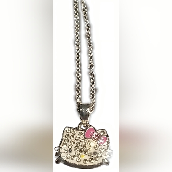 Hello Kitty Fine Silver Plated Charm and Chain - Picture 3 of 5